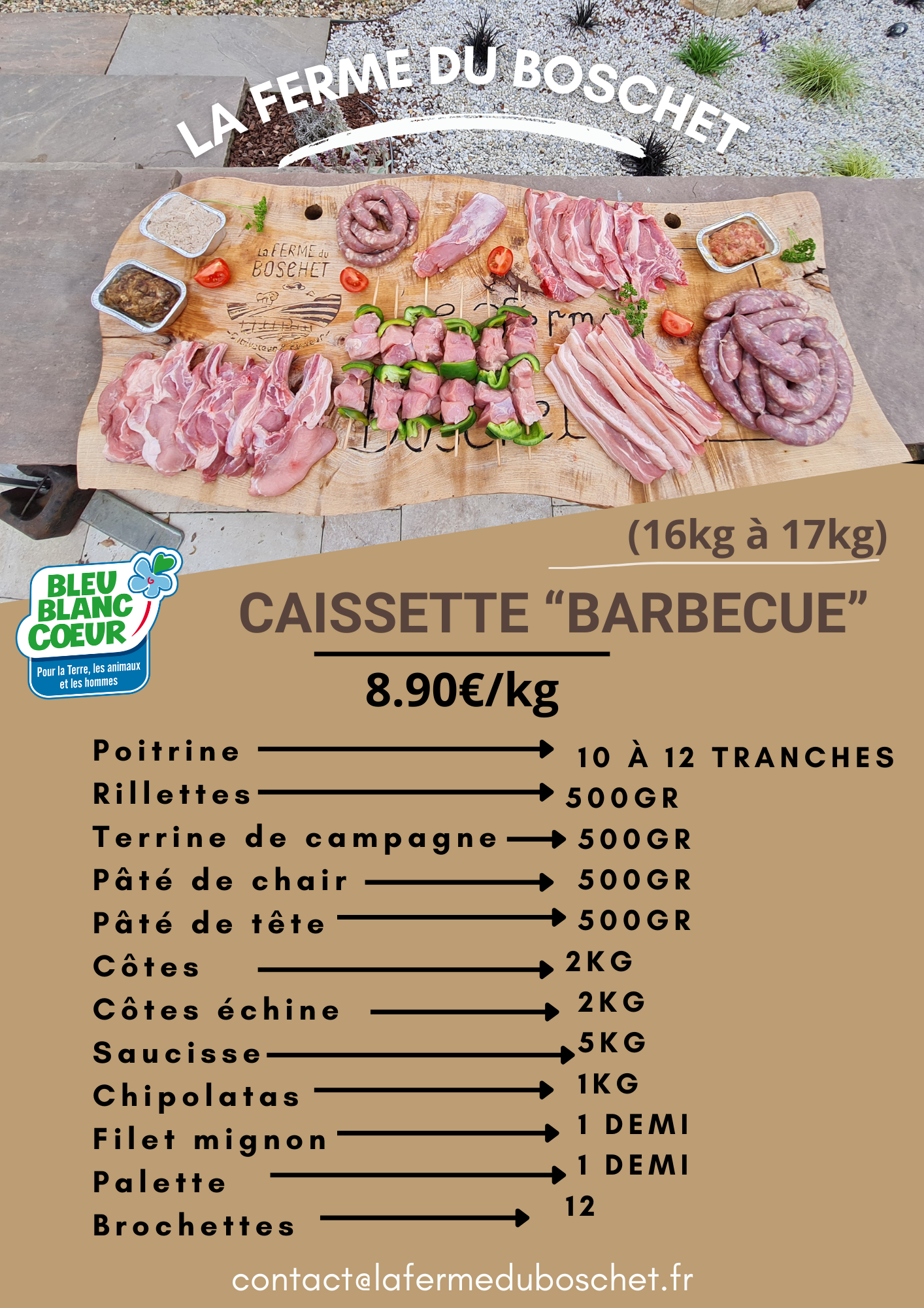 CaissetteBBQ La Ferme du Boschet | Caissettes Barbecue
